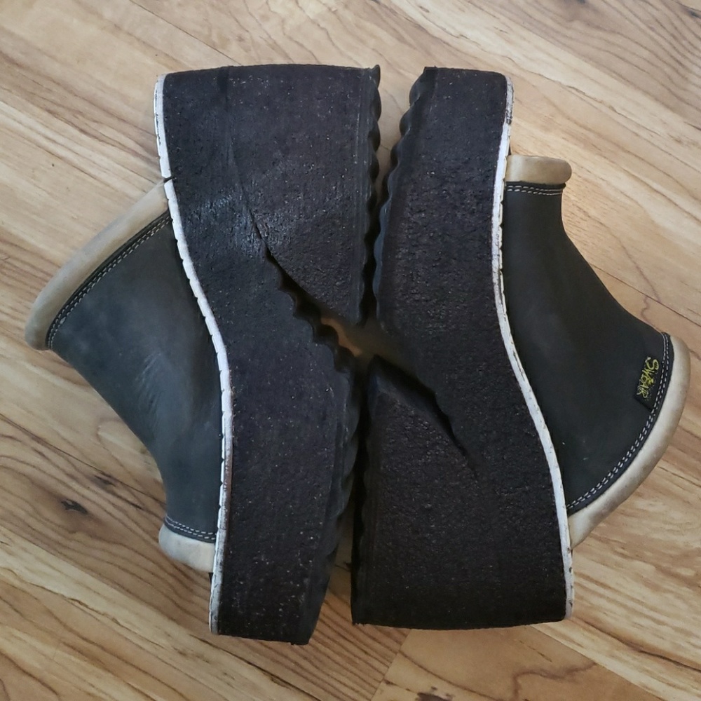 Rare Vintage 90s Rave Shoes Swear Black Sz 40 UK